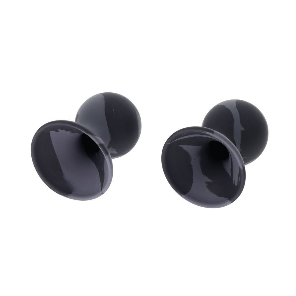 SPORTSHEETS Velvet Noir Silicone Nipple Suckers - /Grey Nipple Suckers - Set of 2