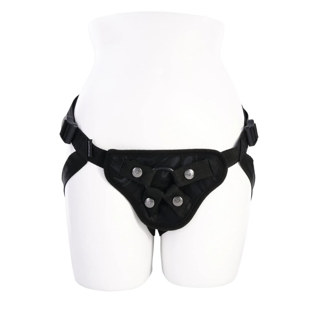 SPORTSHEETS Velvet Noir Strap On - Adjustable Strap-On Harness (No Probe Included)