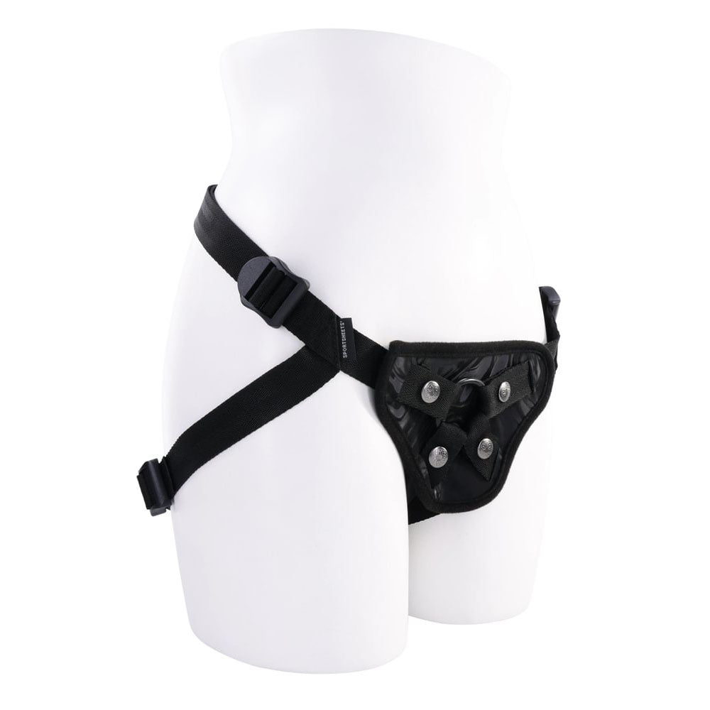 SPORTSHEETS Velvet Noir Strap On - Adjustable Strap-On Harness (No Probe Included)