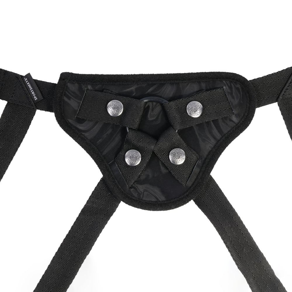 SPORTSHEETS Velvet Noir Strap On - Adjustable Strap-On Harness (No Probe Included)
