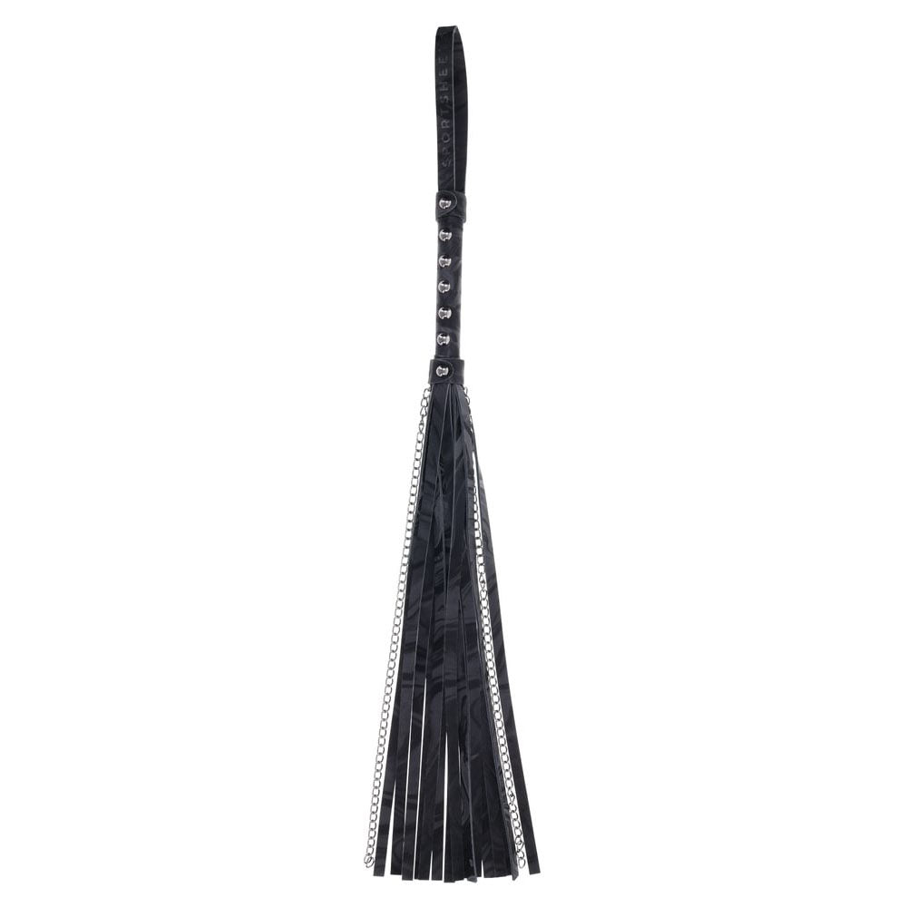 SPORTSHEETS Velvet Noir Chain Flogger - 43 cm Flogger Whip