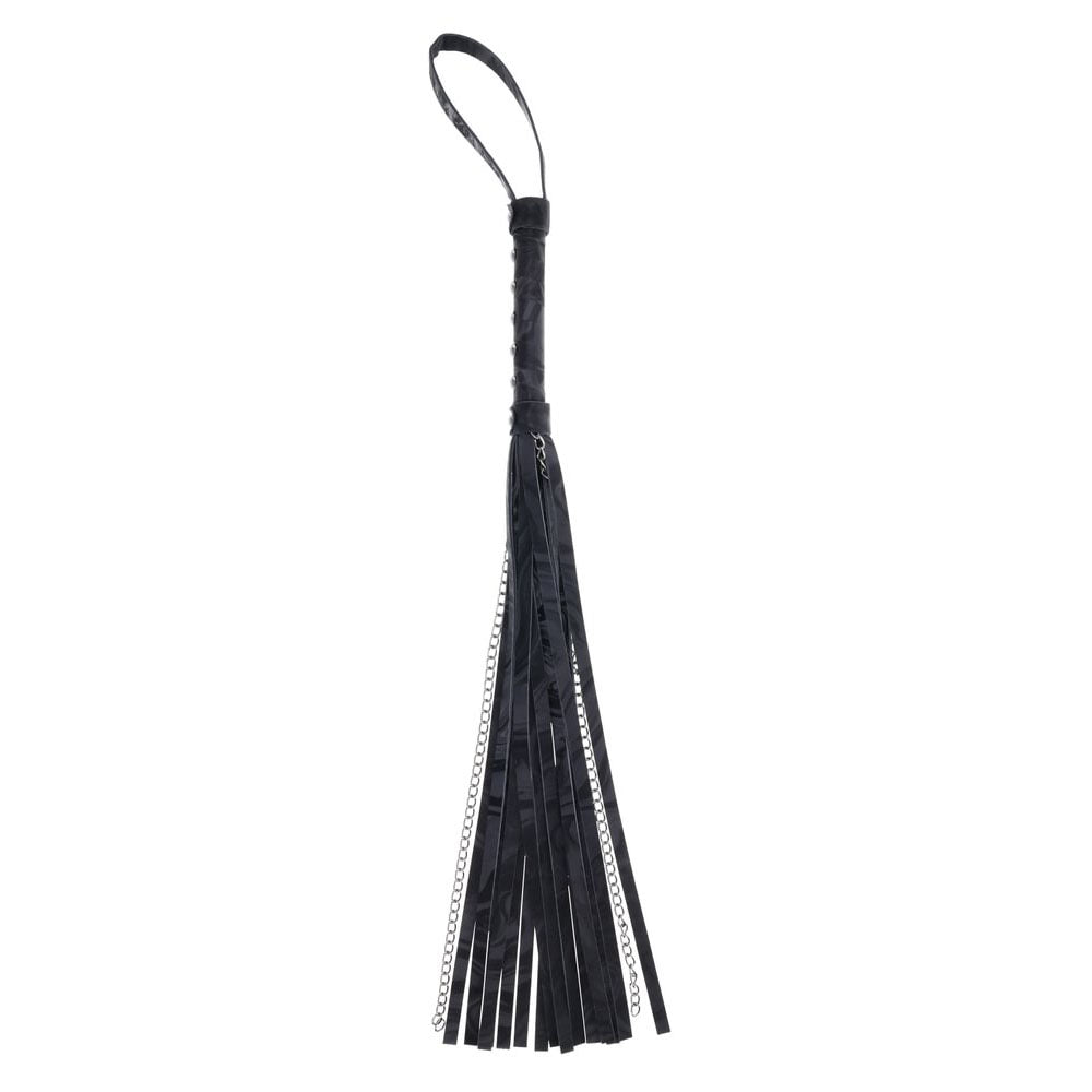 SPORTSHEETS Velvet Noir Chain Flogger - 43 cm Flogger Whip