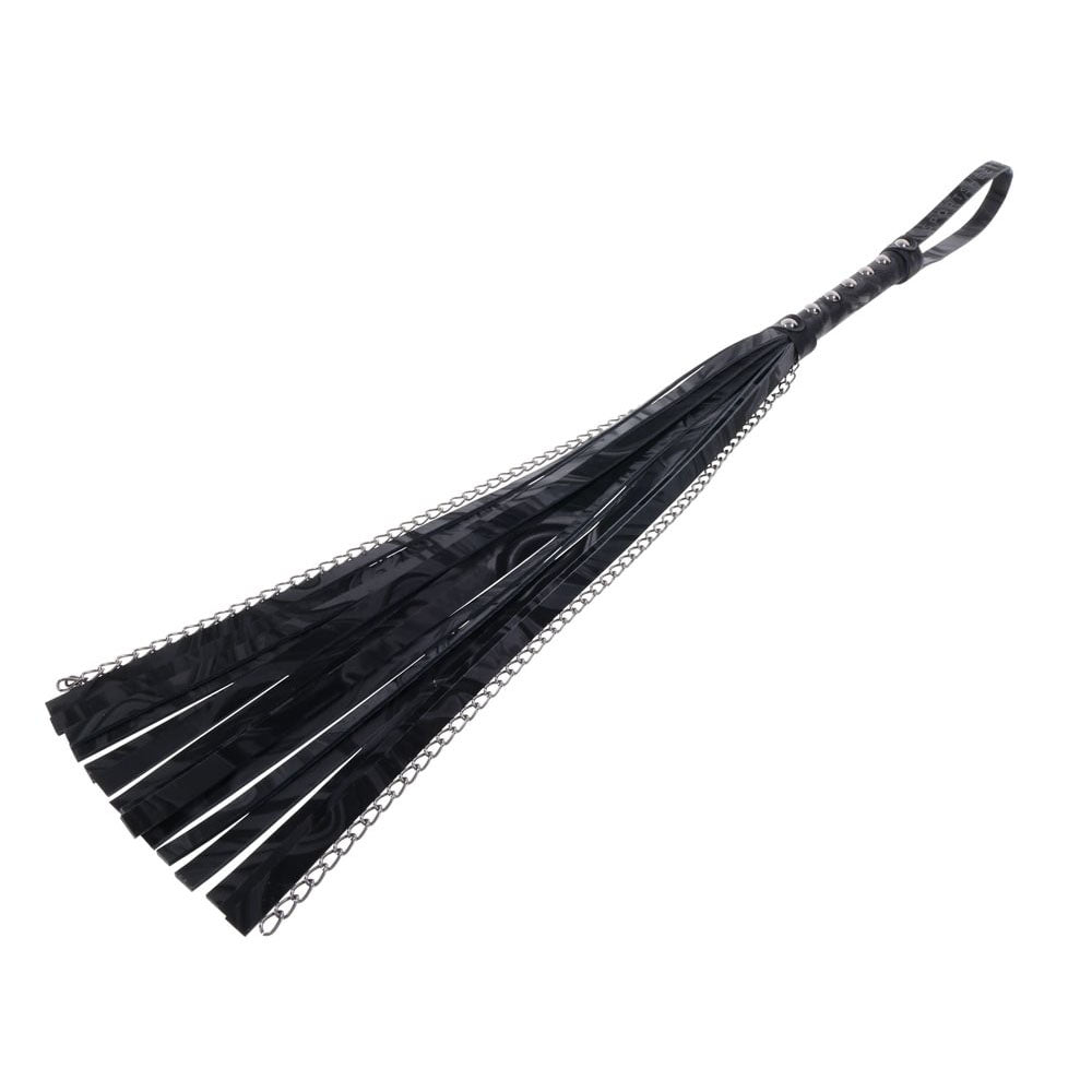 SPORTSHEETS Velvet Noir Chain Flogger - 43 cm Flogger Whip