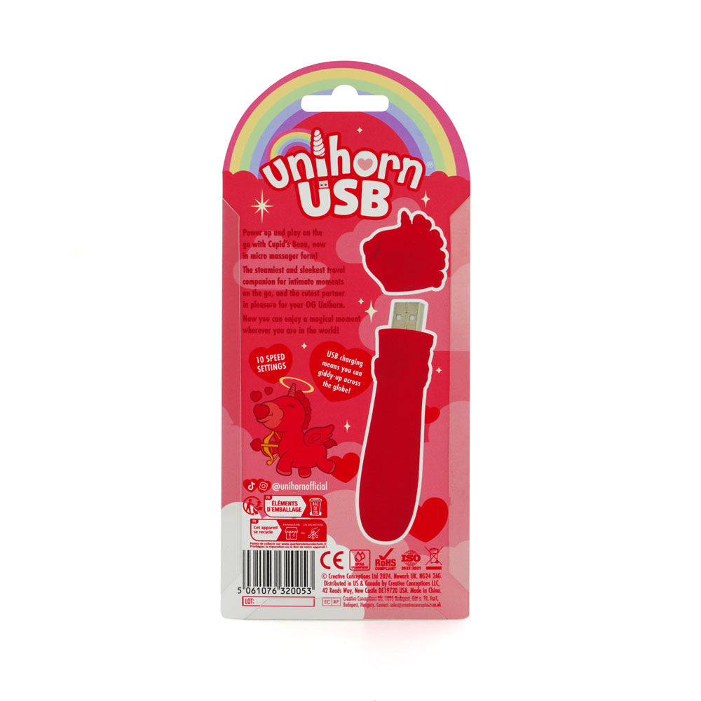 Unihorn - USB Bullet - Cupid's Beau - USB Rechargeable Vibrating Bullet