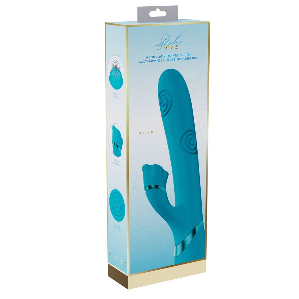 VIVE Fiore - 25 cm USB Rechargeable Tapping Rabbit Vibrator