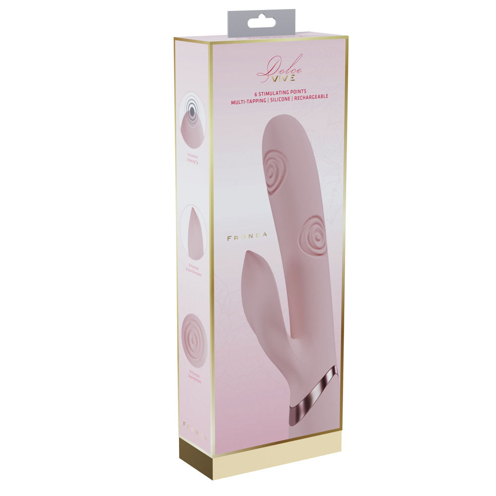 VIVE Fronda - - 25 cm USB Rechargeable Tapping Rabbit Vibrator