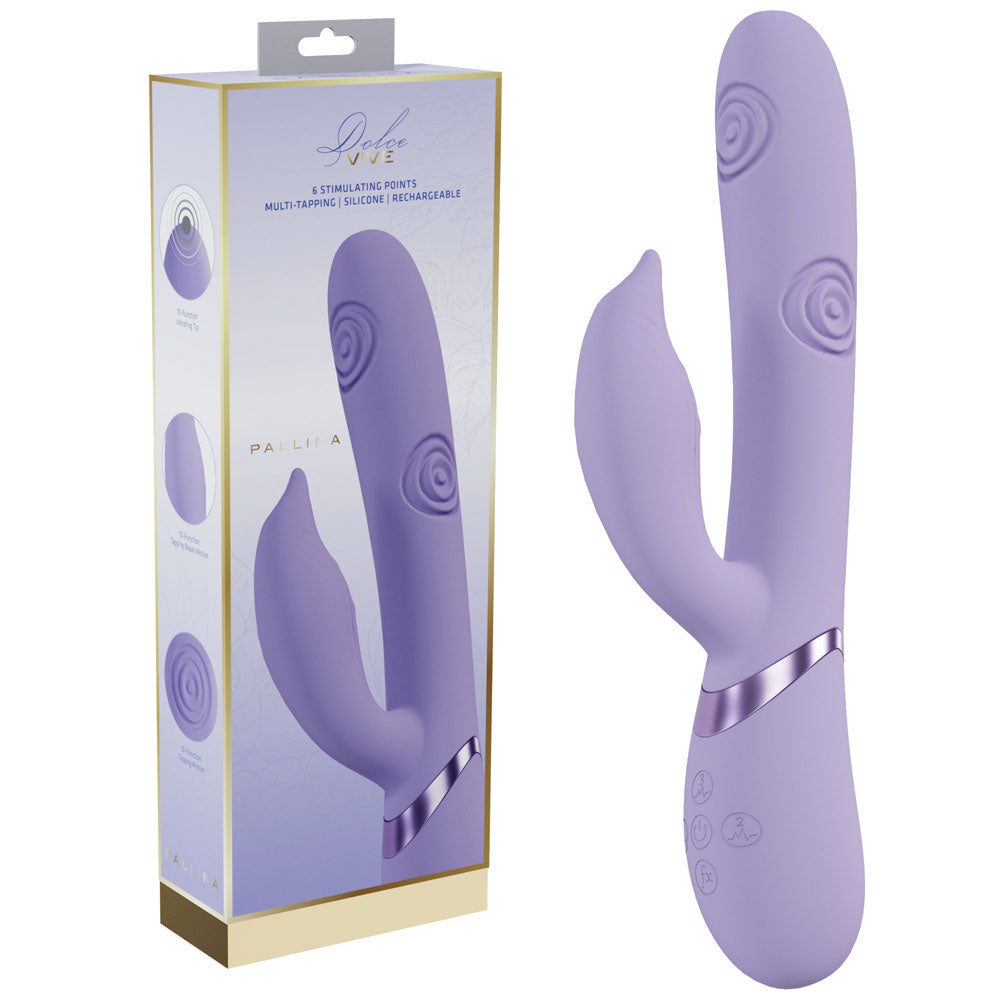VIVE Pallina - - 25 cm USB Rechargeable Tapping Rabbit Vibrator