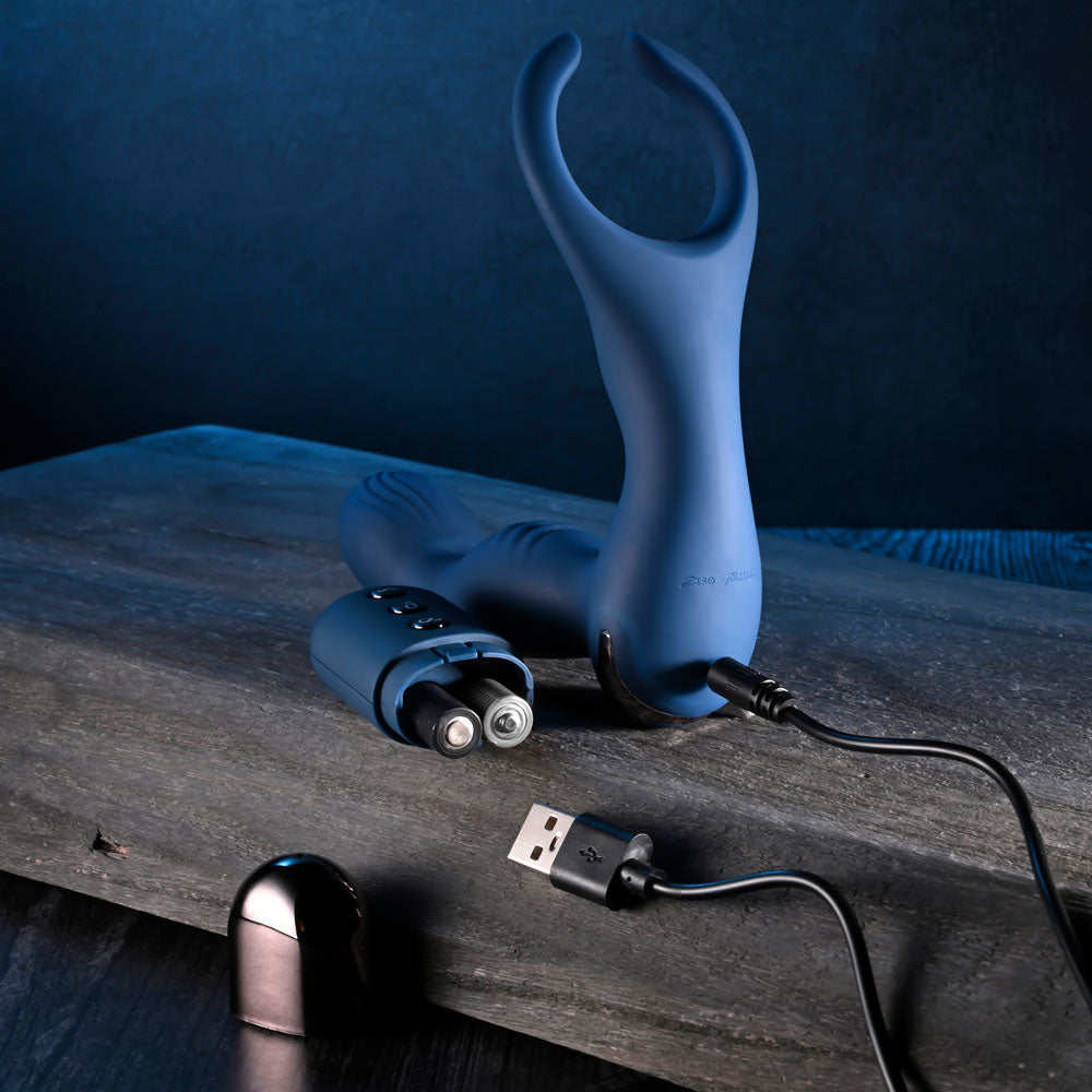 Zero Tolerance BY ALL MEANS - 13.4 cm USB Rechargeable Prostate Massager with Cock Ring