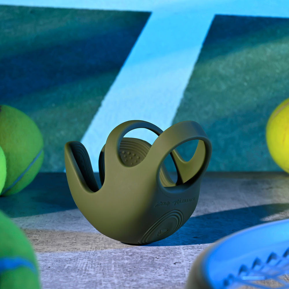 Zero Tolerance NUTTY BUDDY - Olive USB Rechargeable Vibrating Cock & Balls Ring