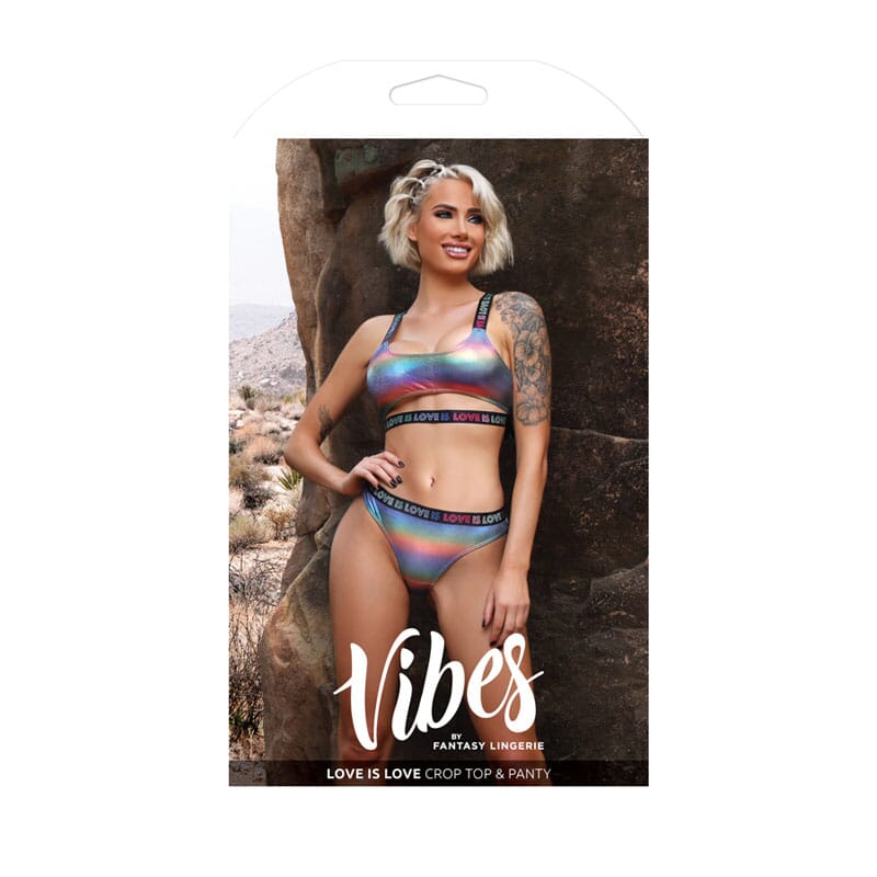 VIBES LOVE IS LOVE Crop Top & Panty