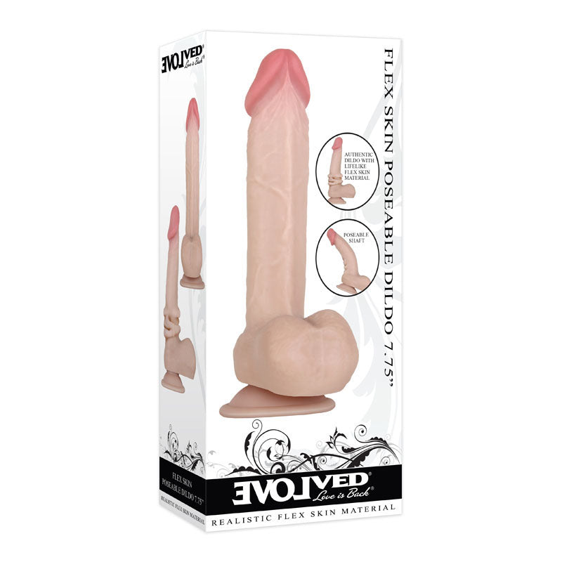 Evolved FLEX SKIN POSEABLE DILDO 7.75''