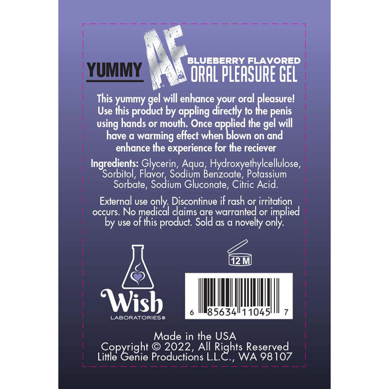 Yummy AF Oral Pleasure Gel - Blueberry