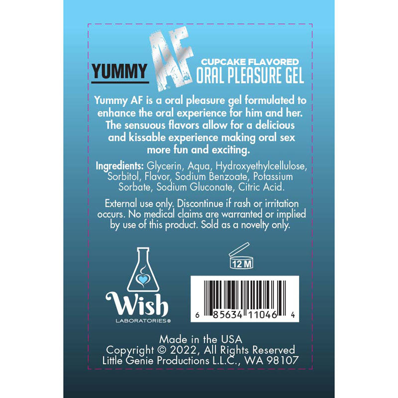 Yummy AF Oral Pleasure Gel - Cupcake