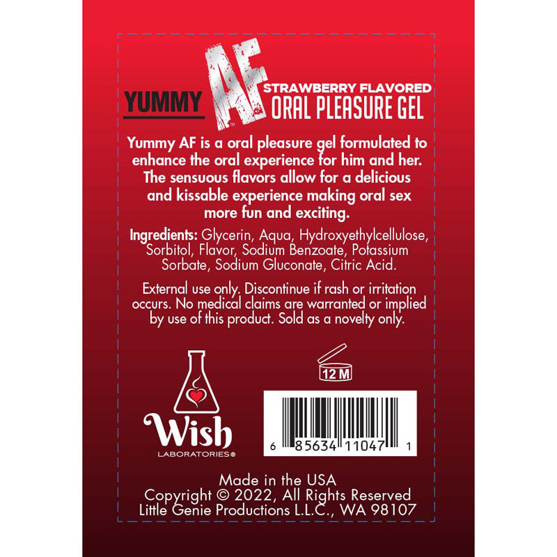 Yummy AF Oral Pleasure Gel - Strawberry