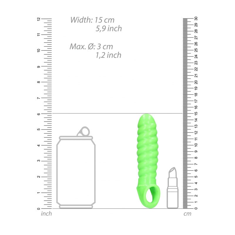 OUCH! Glow In The Dark Swirl Stretchy Penis Sleeve