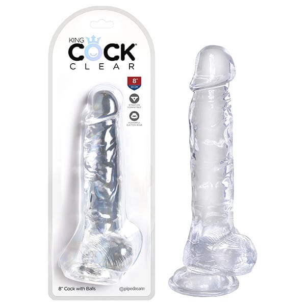 King Cock 8'' Cock with Balls -