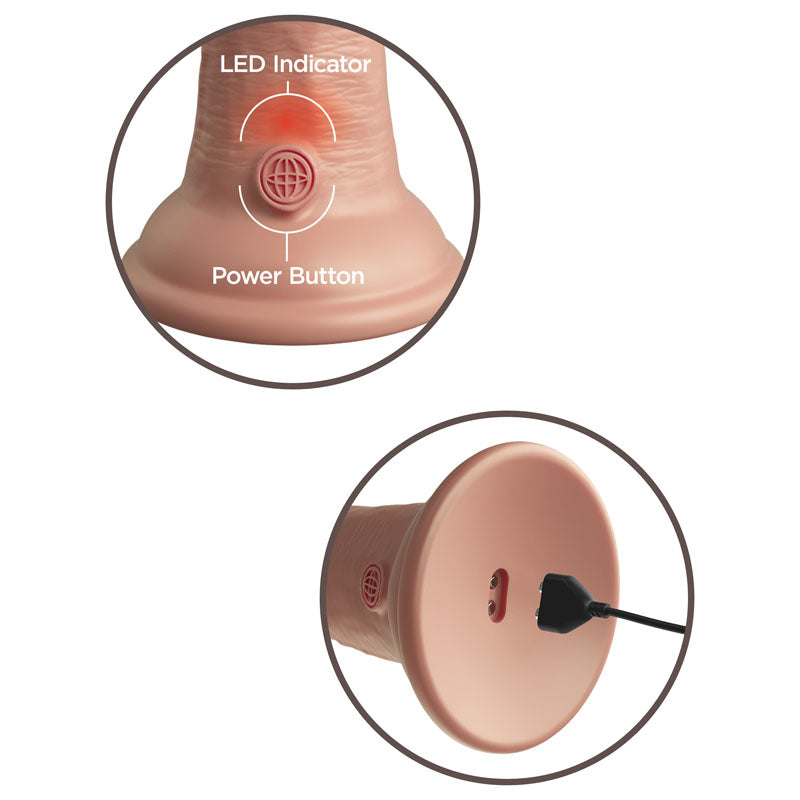 King Cock Elite 8'' Vibrating Dual Density Cock -