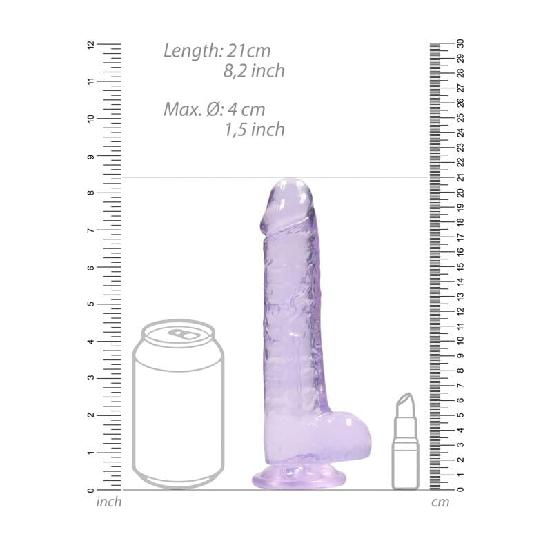 RealRock 8'' Realistic Dildo With Balls