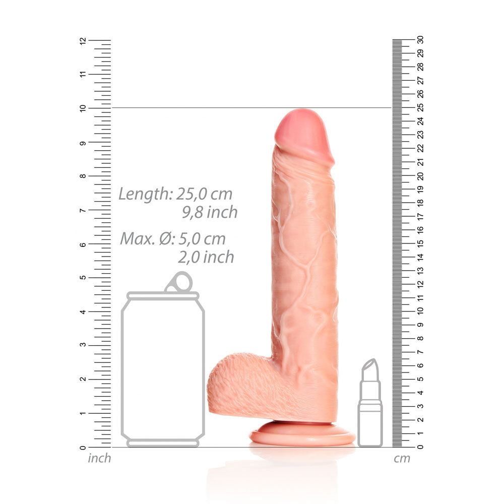 REALROCK Straight Realistic Dildo with Balls - 23 cm