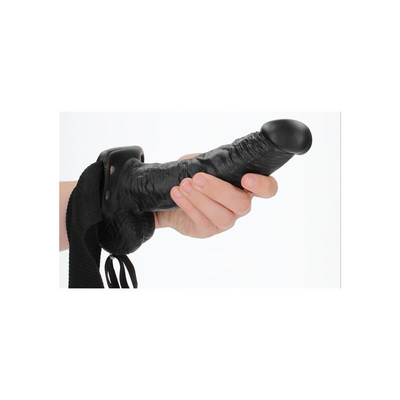 REALROCK Hollow Strapon with Balls - 18 cm