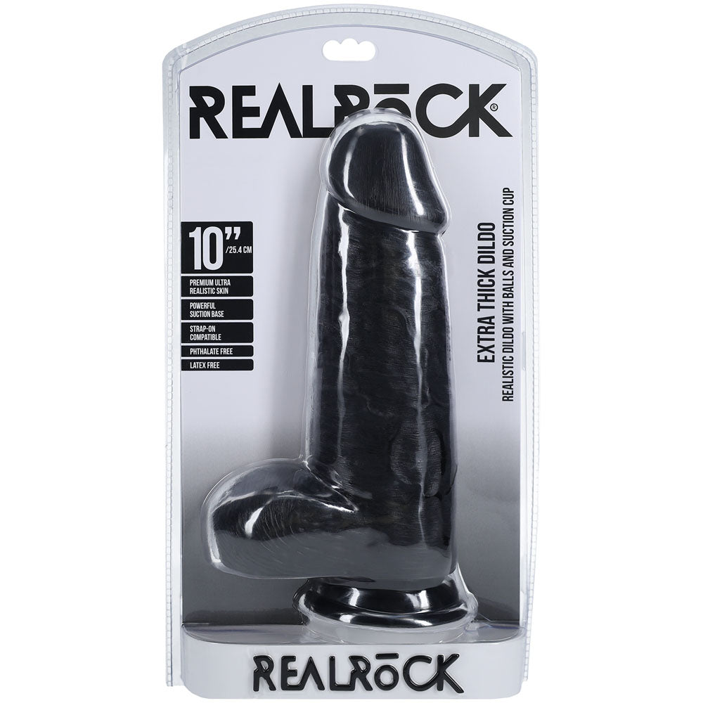 REALROCK 25cm Extra Thick Dildo with Balls -