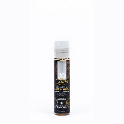 JO Gelato Decadent Double Chocolate Lubricant - 30 mL - Chocolate Flavoured Water Based Lubricant - 30 ml Bottle