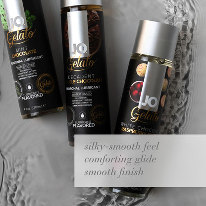 JO Gelato Decadent Double Chocolate Lubricant - 30 mL - Chocolate Flavoured Water Based Lubricant - 30 ml Bottle