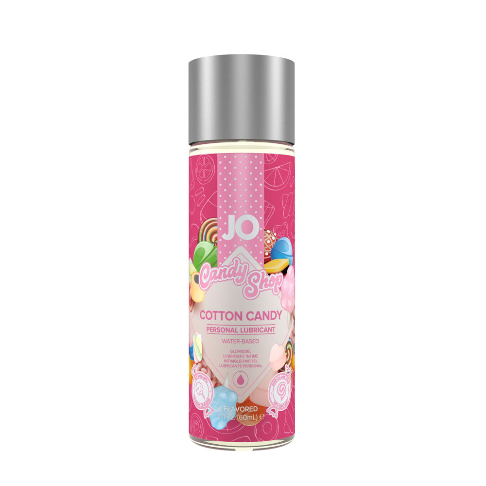 JO Candy Shop Cotton Candy Lube - 60 mL - Cotton Candy Flavoured Water Based Lubricant - 60 ml Bottle