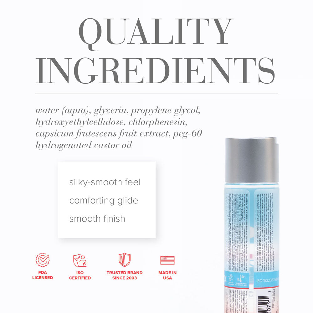 JO H2O Warming Lube - 120 mL - Water Based Warming Lubricant - 120 ml Bottle