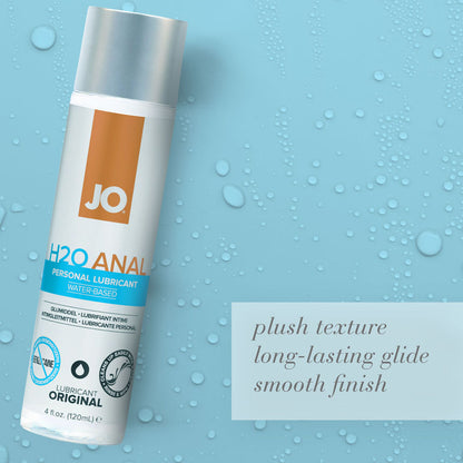 JO H2O Anal Lube - 120 mL - Water Based Anal Lubricant - 120 ml Bottle