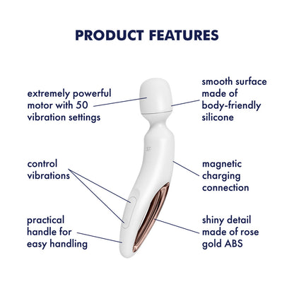Satisfyer Wand-erland -  - /Rose Gold USB Rechargeable Massage Wand