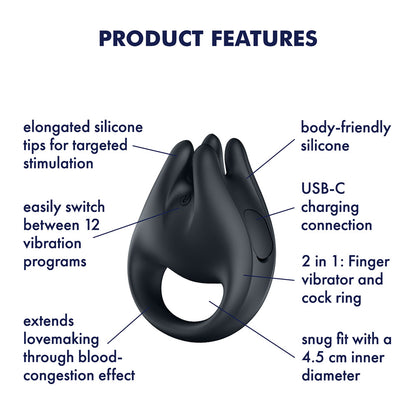Satisfyer Perfect Pair 1 -  USB-C Rechargeable Vibrating Couples Ring