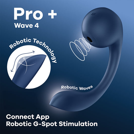 Satisfyer Pro+ Wave 4 -  USB Rechargeable Vibrator with Air Pulse Stimulation and App Control