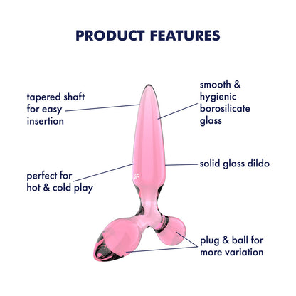 Satisfyer Triple Crystal 2 -  -  Glass 3-in-1 Butt Plug