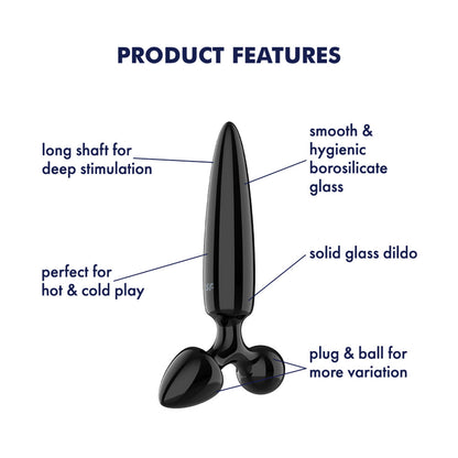 Satisfyer Triple Crystal 1 -  -  Glass 3-in-1 Butt Plug