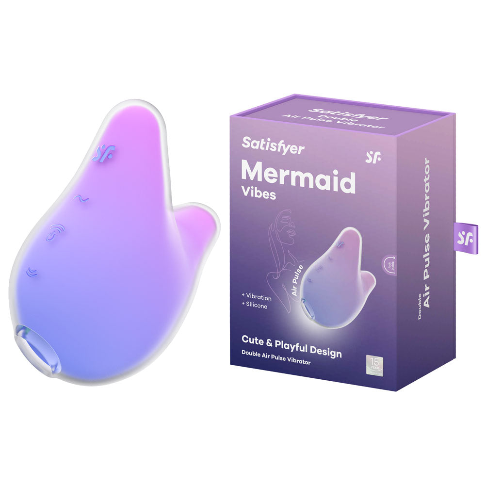 Satisfyer Mermaid Vibes - Violet/Pink - Violet/Pink USB Rechargeable Air Pulse Stimulator