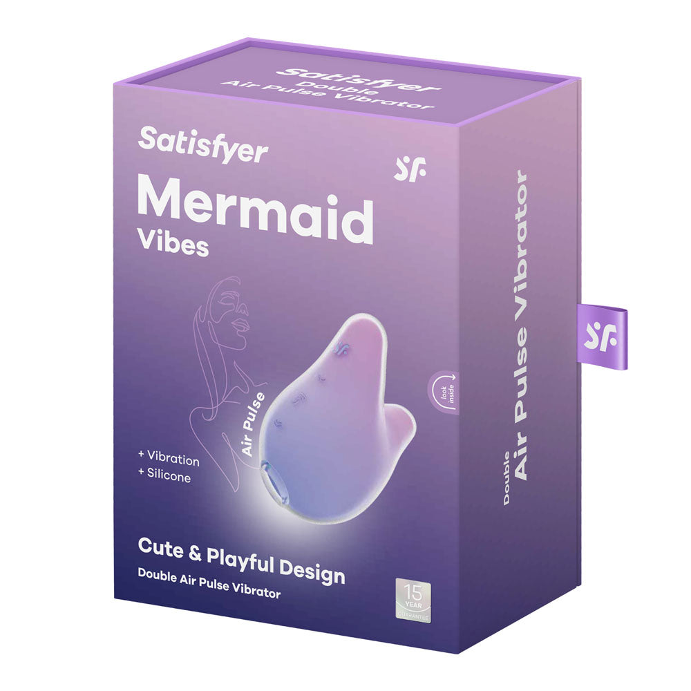 Satisfyer Mermaid Vibes - Violet/Pink - Violet/Pink USB Rechargeable Air Pulse Stimulator