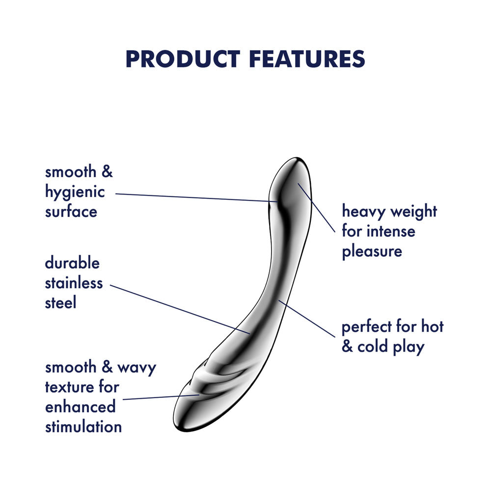 Satisfyer Pure Gravity 3 -  Steel 21 cm Dildo