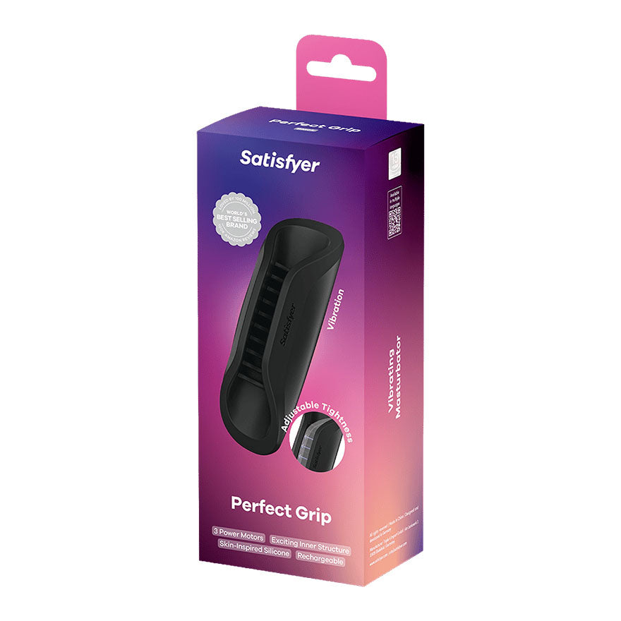 Satisfyer Perfect Grip -  USB-C Rechargeable Vibrating Masturbator Sleeve