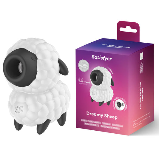 Satisfyer Dreamy Sheep - /Black USB Rechargeable Vibrating Air Pulse Stimulator