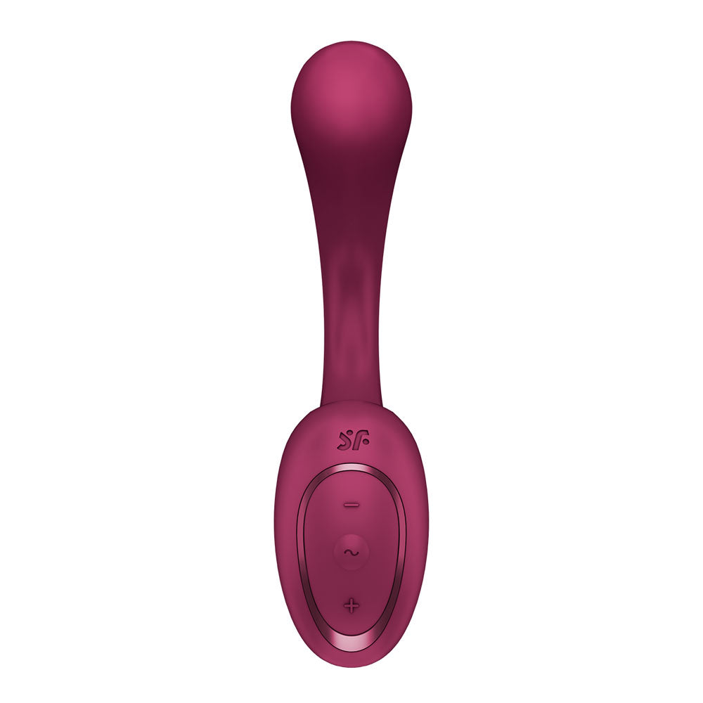Satisfyer G For Goddess 2 - Wine  - Wine  18.8 cm USB Rechargeable Vibrator with Clit Stim