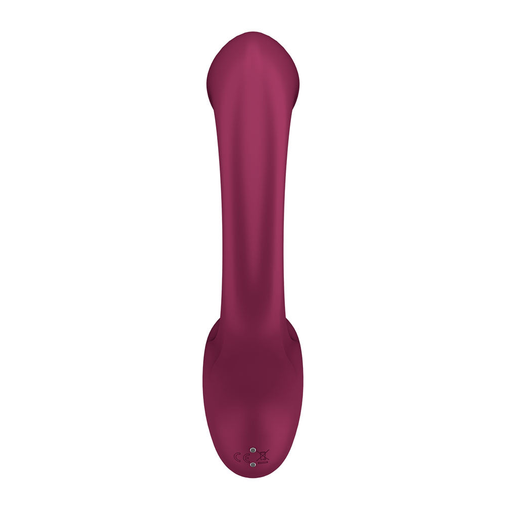 Satisfyer G For Goddess 2 - Wine  - Wine  18.8 cm USB Rechargeable Vibrator with Clit Stim