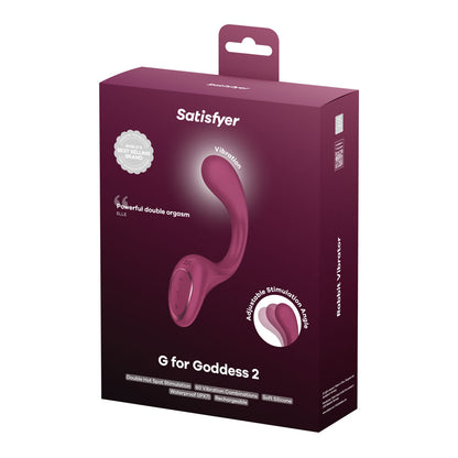 Satisfyer G For Goddess 2 - Wine  - Wine  18.8 cm USB Rechargeable Vibrator with Clit Stim