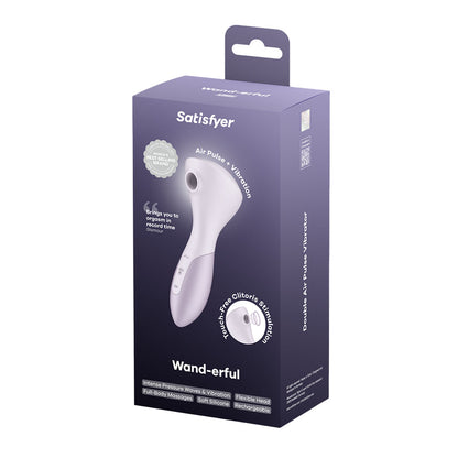 Satisfyer Wand-erful - Violet 15.8 cm USB Rechargeable Air Pulse Massage Wand