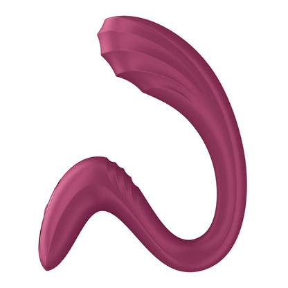 Satisfyer G For Goddess 3 - Wine  - Wine  16 cm USB-C Rechargeable Vibrator with Clit Stim