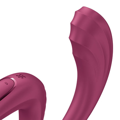 Satisfyer G For Goddess 3 - Wine  - Wine  16 cm USB-C Rechargeable Vibrator with Clit Stim