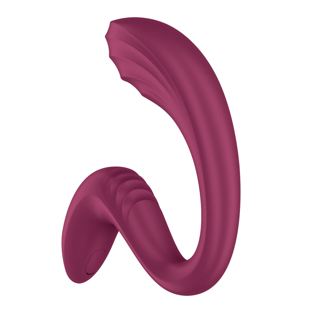 Satisfyer G For Goddess 3 - Wine  - Wine  16 cm USB-C Rechargeable Vibrator with Clit Stim