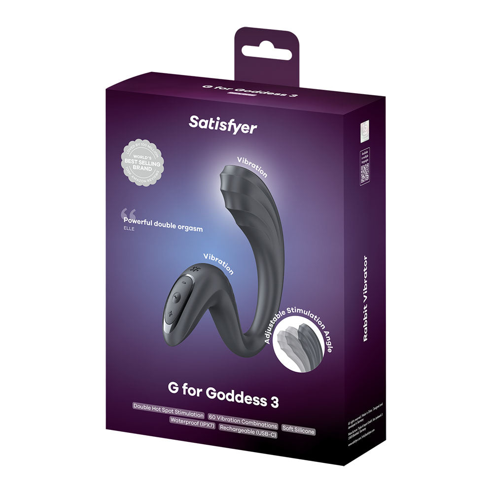 Satisfyer G For Goddess 3 - Grey - Grey 16 cm USB-C Rechargeable Vibrator with Clit Stim