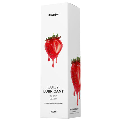 Satisfyer Juicy Lubricant 300 ml Blast Berry - Strawberry Scented Water Based Lubricant - 300 ml Bottle