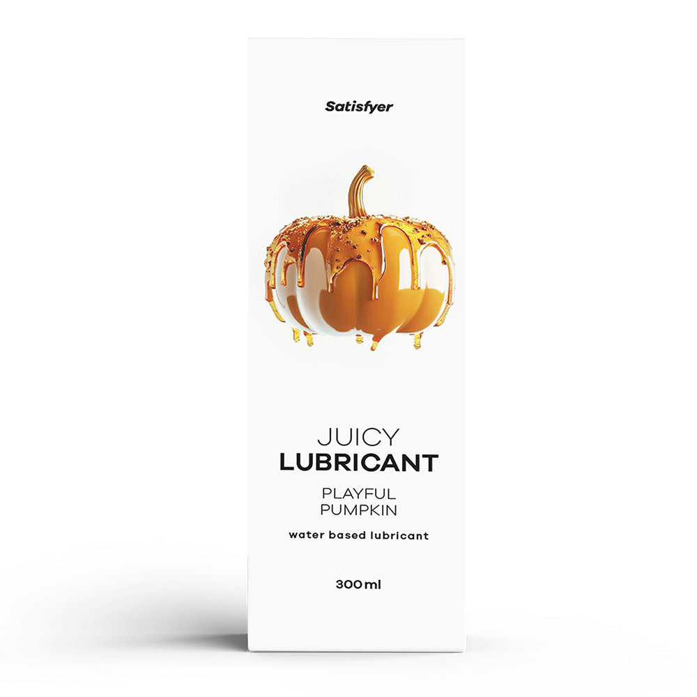 Satisfyer Juicy Lubricant 300 ml Playful Pumpkin - Pumpkin Spice Scented Water Based Lubricant - 300 ml Bottle